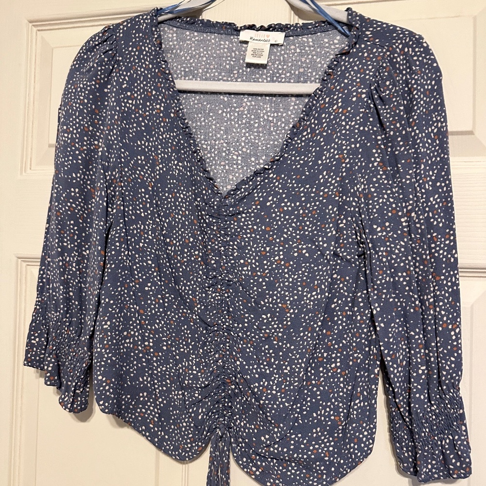 Blue patterned shirt
